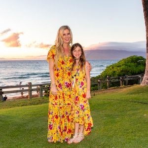 EUC tulle and batiste maxi